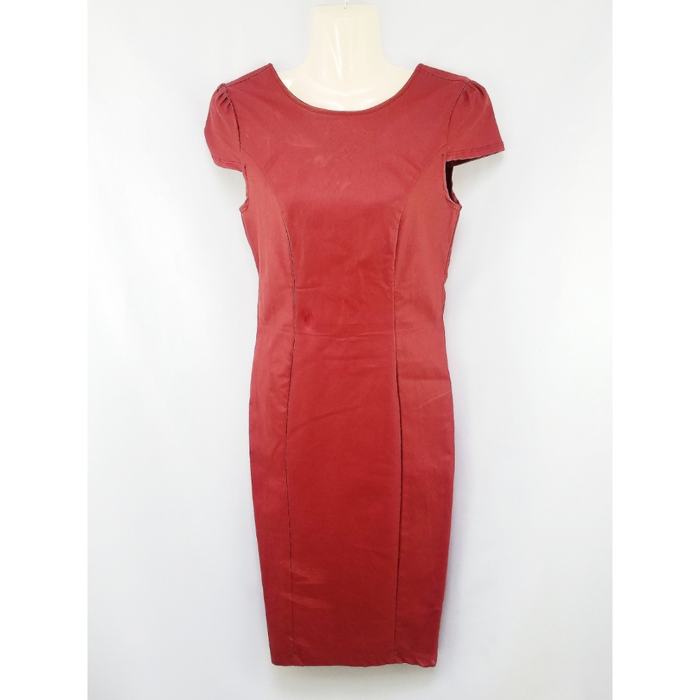 Joyce Leslie Red Bodycon Open Back Dress M